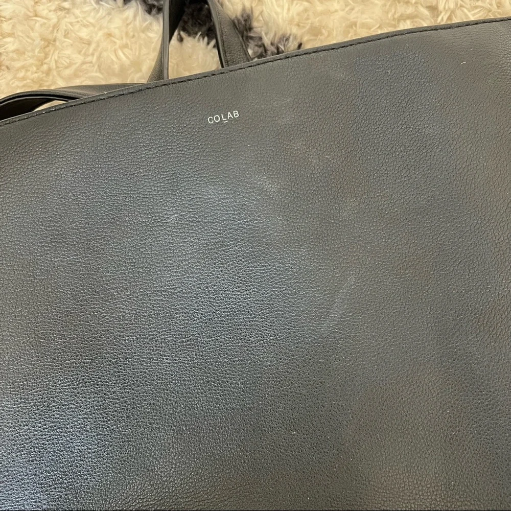 Black Pebble Vegan Leather Backpack * Co-lab * GUC - Picture 2 of 8